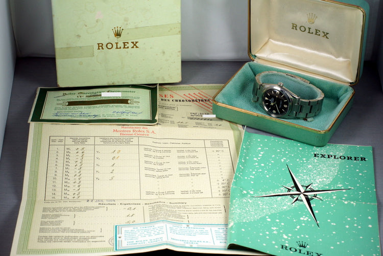 1963  Rolex Explorer 1 1016 with Box and Papers