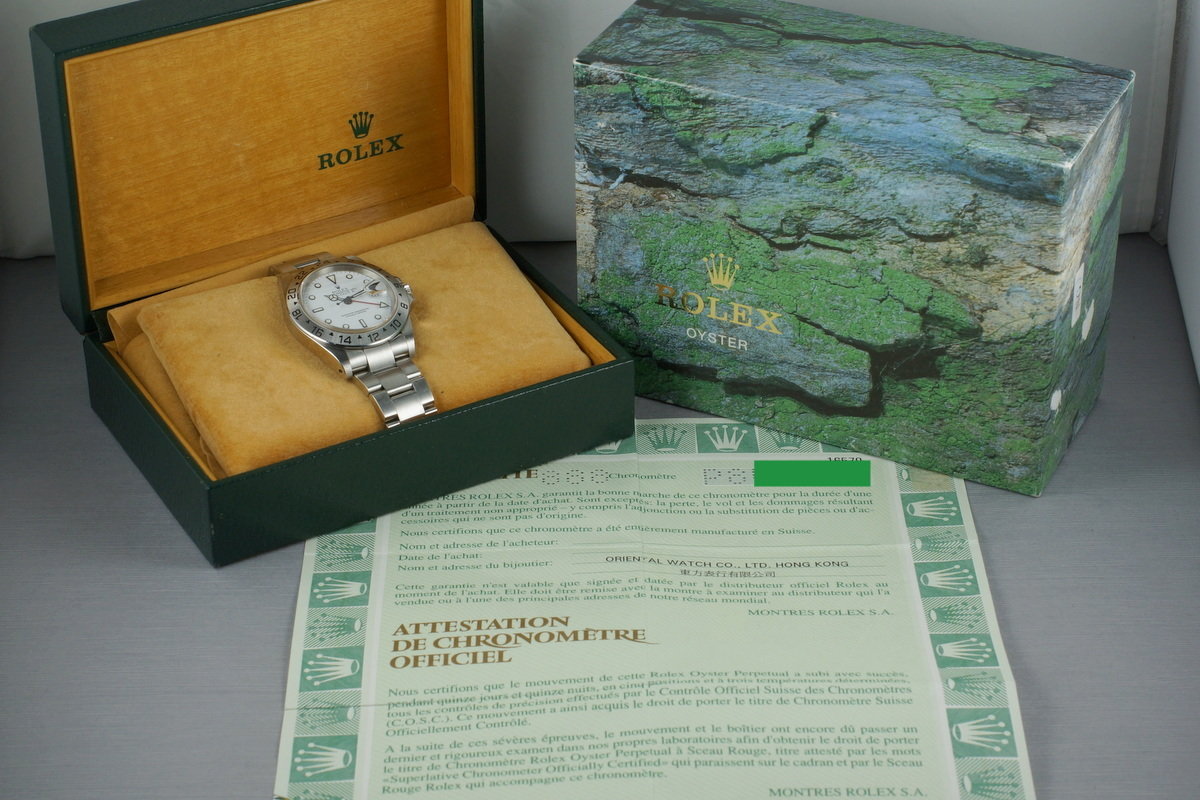 HQ Milton - 2000 Rolex Explorer II 16570 with Box and Papers