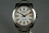 Rolex Milgauss White Dial 116400  with Box and Papers