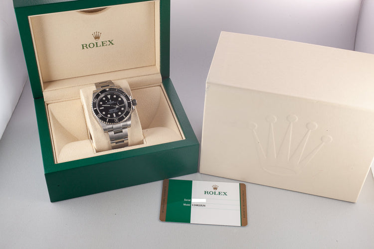 2017 Rolex Submariner 116610 with Box and Papers