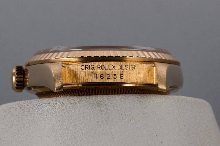 2001 Rolex 18K YG Rolex DateJust 16238 White Dial