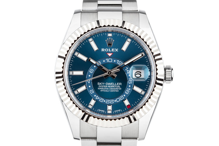 2017 Rolex Sky-Dweller 326934 Blue Dial with Box and Papers