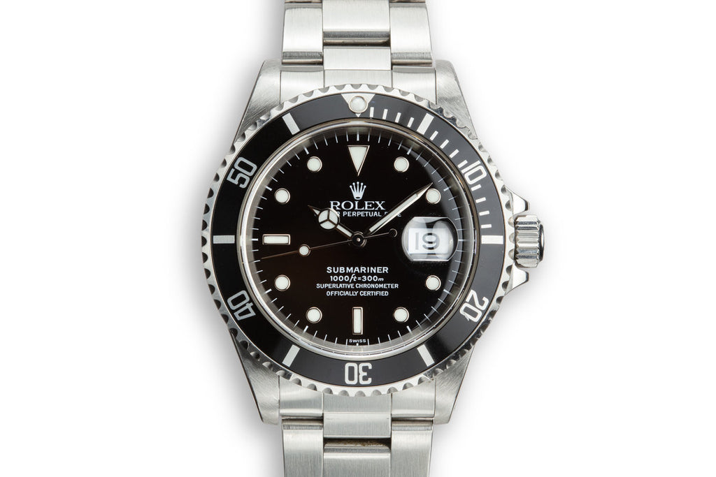1998 Rolex Submariner 16610 SWISS Only Dial with Box and Papers