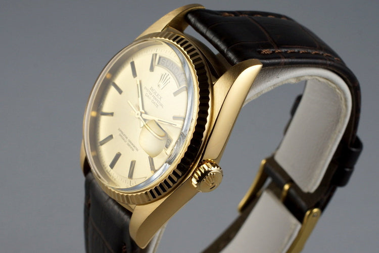 1972 Rolex YG Day-Date 1803 Non-Luminous Sigma Dial