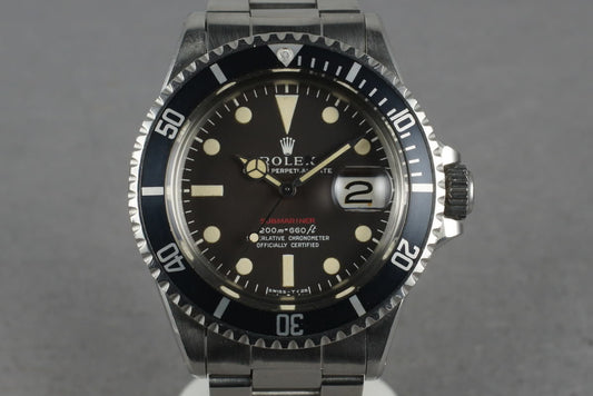 1969 Rolex Red Submariner 1680 Meters First Brown Tropical dial