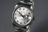 2003 Rolex Datejust 16234 Silver Roman Chapter Ring Dial With RSC Papers