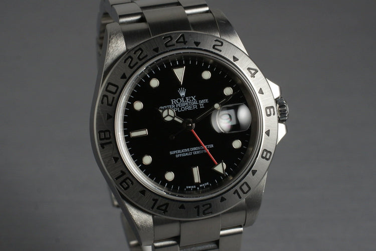 2003 Rolex Explorer II 16570 with Black Dial