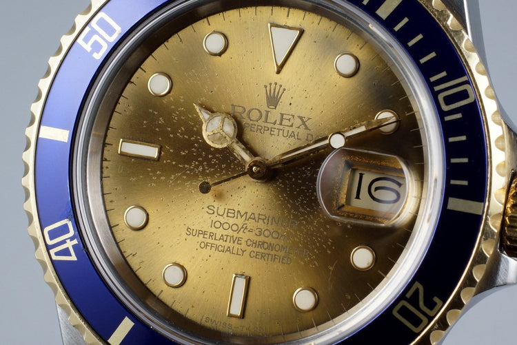 1987 Rolex Two Tone  Submariner 16803 with Tropical Dial