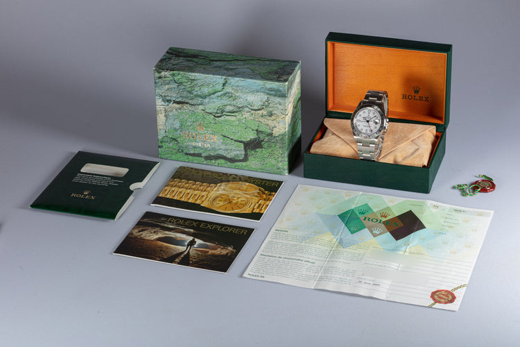 2004 Unpolished Rolex Explorer II 16570 Polar Dial Box & Papers
