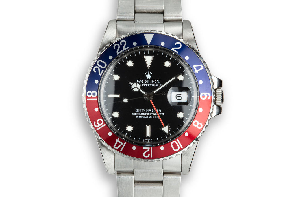 1986 Rolex GMT-Master 16750 "Pepsi" with "SWISS" Only Service Dial
