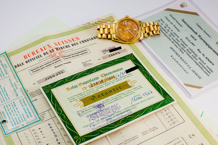 1961 YG Rolex DateJust 1601 with original Papers