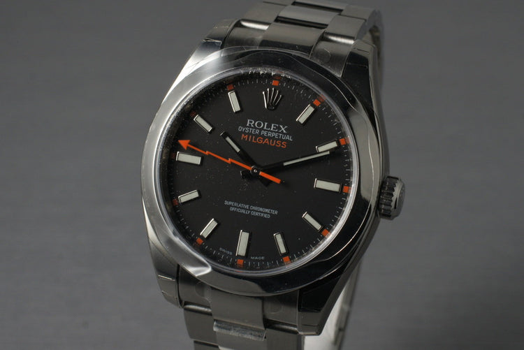 2007 Rolex Milgauss Black Dial 116400 MINT with Box and Papers