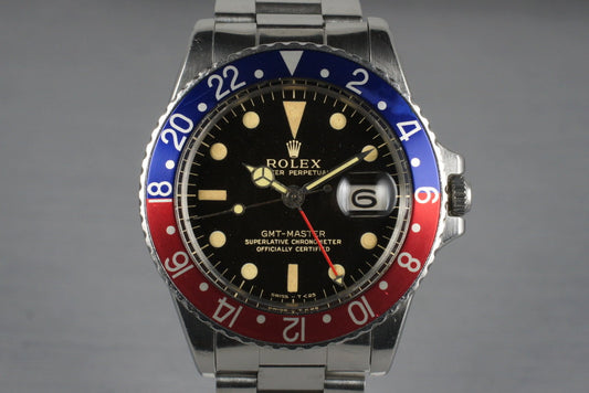 1966 Rolex GMT 1675 Glossy Gilt Dial