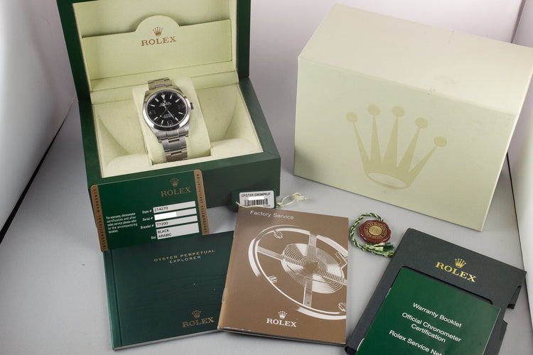 2014 Rolex 40mm Explorer I 214270 with Box and Papers
