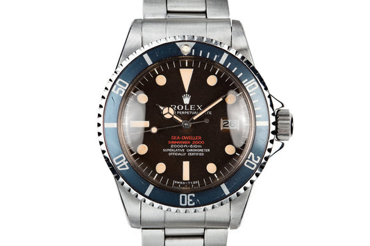 1967 Rolex Double Red Sea-Dweller Thin Case 1665 with MK II Tropical Dial