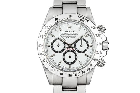 1999 Rolex Zenith Daytona 16520 White Dial with Box and Papers