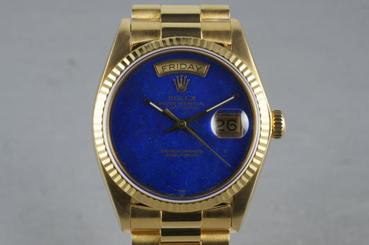 1982 Lapis Dial President 18038 Box & Receipt