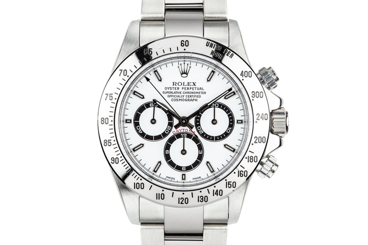 1999 Rolex Daytona 16520 White Dial with Box, Papers, and Service Papers