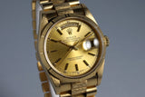 1990 Rolex YG Bark Day-Date 18248 with Box and Papers