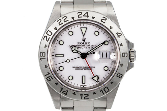 1999 Rolex Explorer II 16570 SWISS only dial