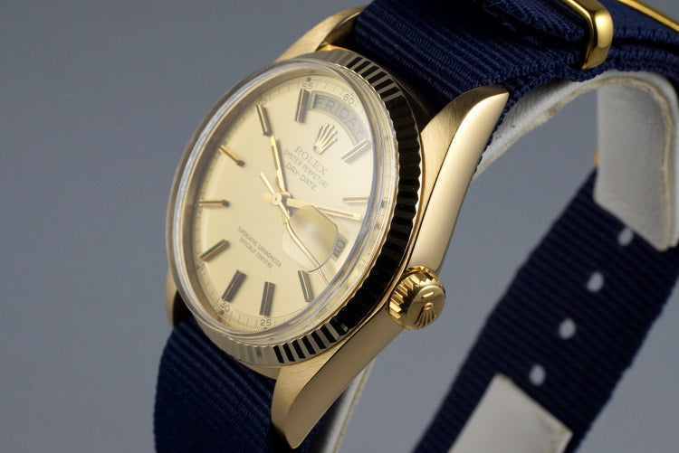 1977 Rolex YG Day Date 1803 Matte Champagne Dial