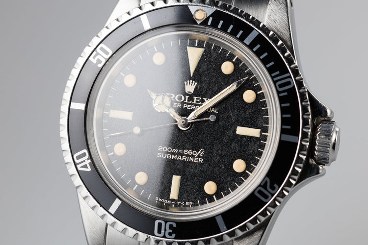 1967 Rolex Submariner 5513 Gilt  "Bart Simpson" Dial with Night Sky Patina