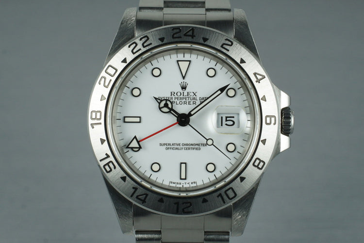 1995 Rolex Explorer II 16570 White Dial with Box and Papers