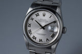 2001 Rolex DateJust 16200 with Silver Roman Dial