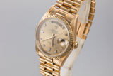 1989 Rolex 18K YG Day-Date 18238 Champagne Diamond Dial