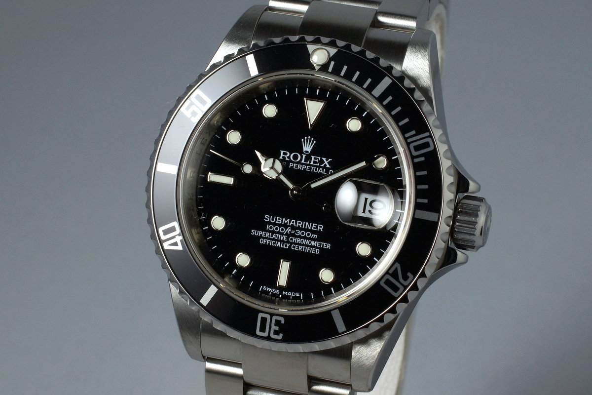 2008 Rolex Submariner 16610 with Box and Papers