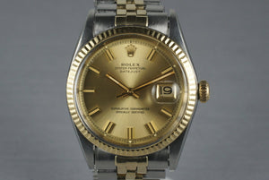 1969 Rolex Two Tone DateJust 1601 with Box and Papers