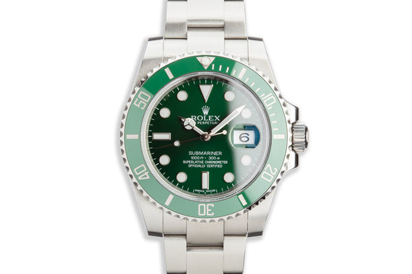 Rolex submariner Hulk 2013 116610LV with Box and Papers MINT