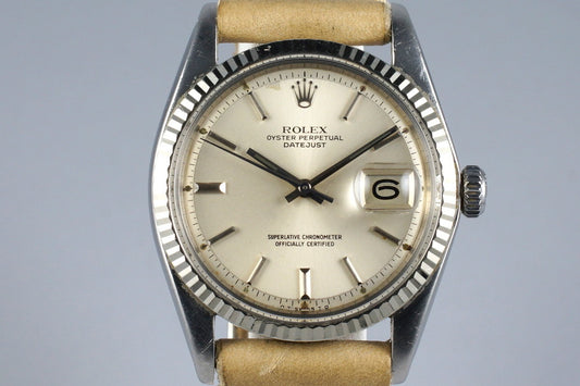 1972 Rolex Datejust 1601 Silver Sigma Dial