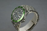 Rolex Green Submariner 16610 LV Box and Papers and Service Papers
