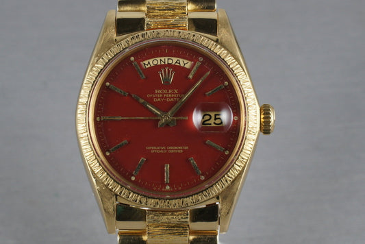 1953 Rolex 18K YG President 1807 with Ox Blood Stella Dial