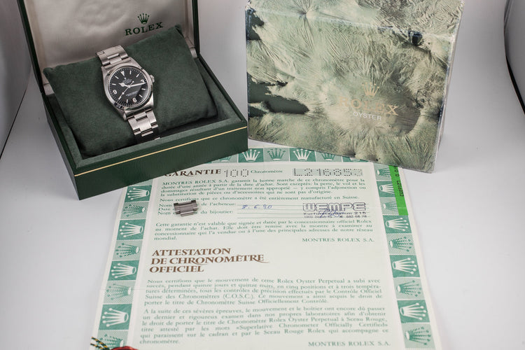1990 Rolex Explorer 1016 in Mint Condition with Box and Papers