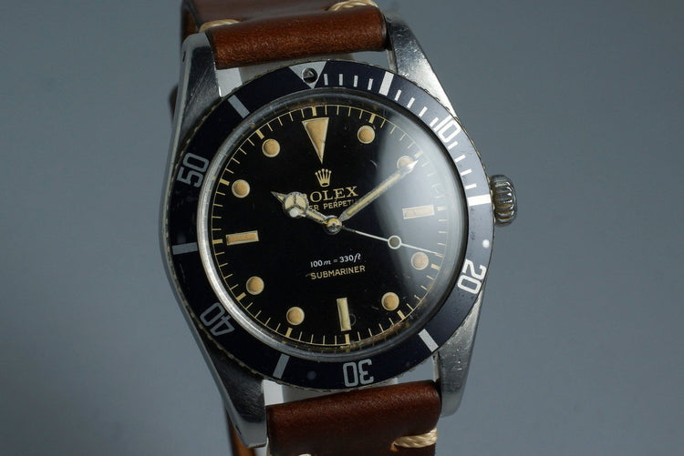 1958 Rolex Submariner 5508 Glossy Gilt Chapter Ring Dial