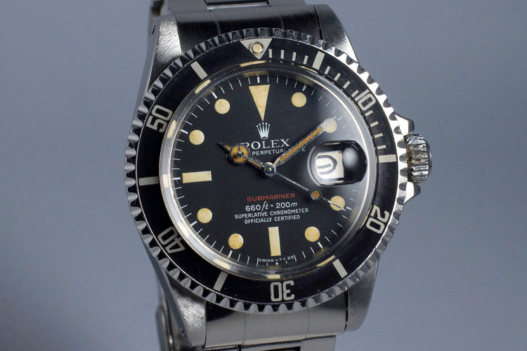 1971 Rolex Red Submariner 1680 Mark V Dial