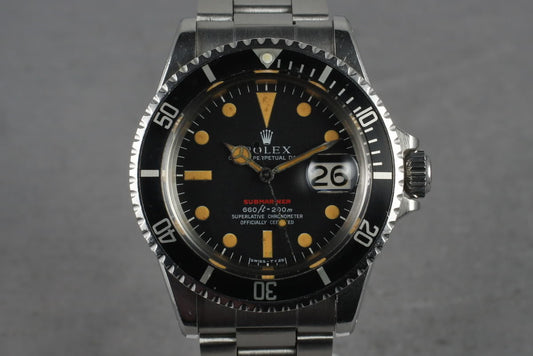 1970 Rolex Red Submariner 1680 Mark 4 with Orange Colored Lume