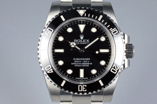 2016 Rolex Submariner 114060 with Box and Papers MINT