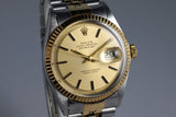 1968 Rolex Two Tone DateJust 1601Non-Luminous Matte Champagne Dial