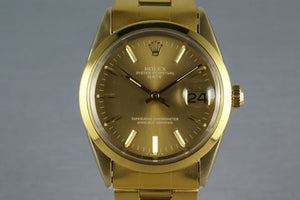 Rolex Date  1550 Gold cap ... box and papers