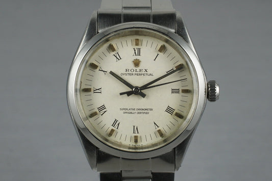 1972 Rolex Oyster Perpetual 5500 White Roman Numeral Dial with Papers