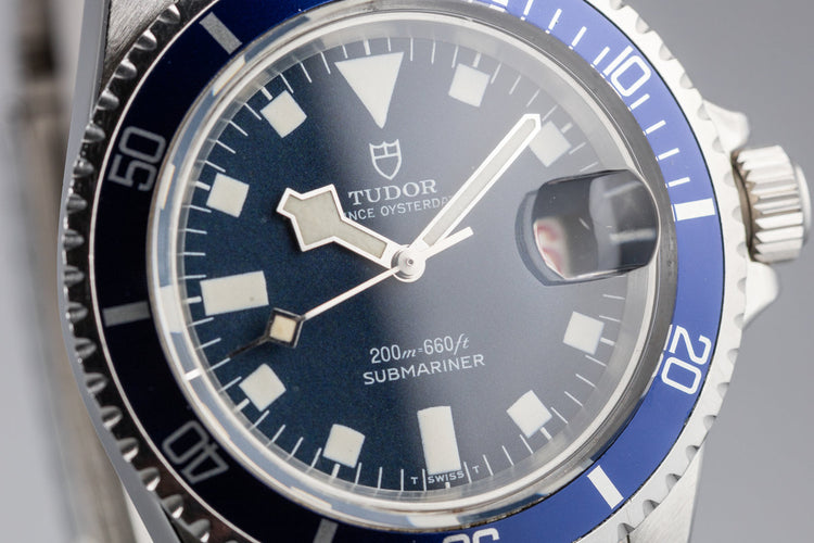 1968 Tudor Snowflake Submariner 7021/0 Blue Confetti Dial with Roulette Date Wheel.