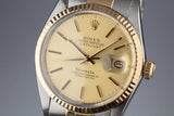 1984 Vintage Rolex Two-Tone DateJust 16013 With Gold "Tiffany & Co." Dial