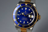 1997 Rolex Two Tone Blue Submariner 16613