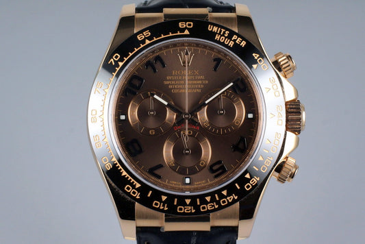 2013 Rolex RG Daytona 116515 Chocolate Arabic Dial with Box and Papers