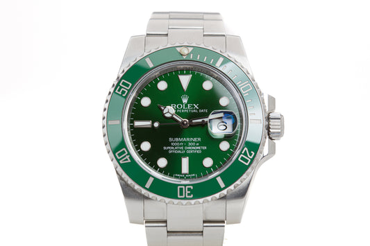 2013 Rolex Submariner 116610LV "Hulk" Box, Card Hangtag & Booklet