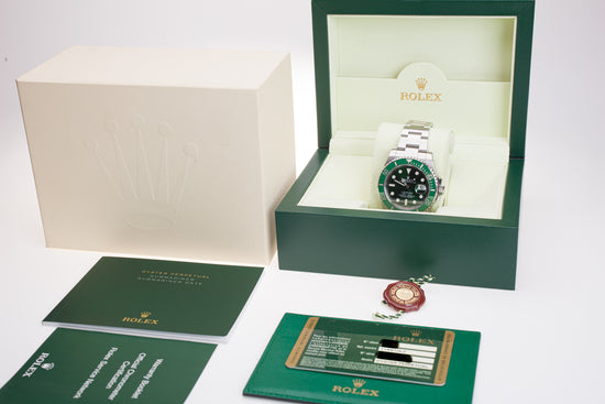 HQ Milton - 2016 Rolex Green Submariner 116610LV Hulk with Box, Booklets  & Card, Inventory #A4973, For Sale