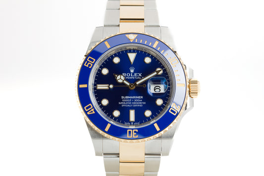 2022 Rolex Ceramic Submariner "Bluesy" 18k/SS with Box and Card